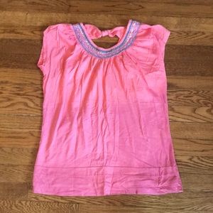 American Rag Coral Top with embroidery XS